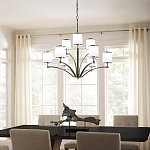 Люстра с белыми стеклянными плафонами в форме цилиндра Feiss варинант исполнения - 7 | Loft Concept в Самаре