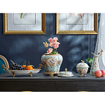 Шкатулка голубого цвета с цветочными орнаментами Blue Garden варинант исполнения - 5 | Loft Concept в Самаре