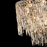 Люстра подвесная с хрустальными подвесками и металлическим основанием цвета Хром Ludivine Lighting варинант исполнения - 5 | Loft Concept в Самаре