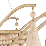 Люстра из деревянных бусин с подвесками в виде капель Wooden Beads варинант исполнения - 3 | Loft Concept в Самаре