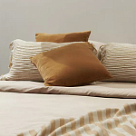 Чехол на подушку горчичного цвета с бахромой и объемным узором Ethnic mix варинант исполнения - 8 | Loft Concept в Самаре