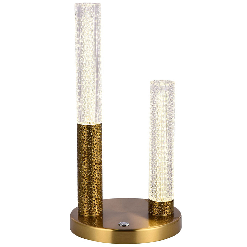 Настольная лампа латунь Dew Drops Tube Brass Table Lamp Латунь Прозрачный Настольная лампа латунь Dew Drops Tube Brass Table Lamp Латунь Прозрачный в Самаре | Loft Concept