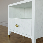 Прикроватная тумбочка с полкой Elsa Dreams White варинант исполнения - 3 | Loft Concept в Самаре