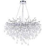 Люстра с хрустальными подвесками капли серебро Droplet Silver Chandelier 15 варинант исполнения - 2 | Loft Concept в Самаре