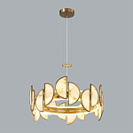 Люстра круглая с полукруглыми плафонами из искусственного алебастра в бронзовой оправе Marbella варинант исполнения - 6 | Loft Concept в Самаре