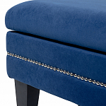 Мягкая банкетка на черных ножках с зоной для хранения Casket Blue варинант исполнения - 3 | Loft Concept в Самаре
