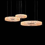 Люстра из 3-х колец с текстурной огранкой Reflection of Reality варинант исполнения - 1 | Loft Concept в Самаре