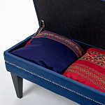 Мягкая банкетка на черных ножках с зоной для хранения Casket Blue варинант исполнения - 4 | Loft Concept в Самаре