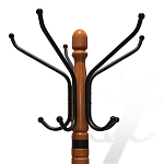 Вешалка напольная деревянная с черными металлическими крючками Noble Branches варинант исполнения - 2 | Loft Concept в Самаре