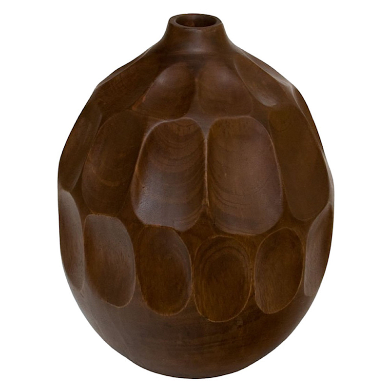 Ваза деревянная Brown Vase of Thailand 1 Коричневый в Самаре | Loft Concept 