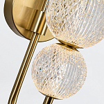 Бра цвета латунь с 6-ю рифлеными плафонами шаровидной формы Alora варинант исполнения - 3 | Loft Concept в Самаре