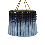 Люстра синяя плетеная с кисточками Boho Tassel Chandelier варинант исполнения - 1 | Loft Concept в Самаре