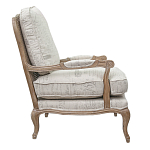 Кресло со спинкой из ротанга Ellie Rattan Armchair beige print flax варинант исполнения - 1 | Loft Concept в Самаре