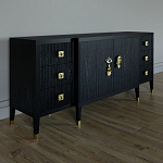 Большой Комод-буфет Elsa Dreams Black с ящиками варинант исполнения - 4 | Loft Concept в Самаре