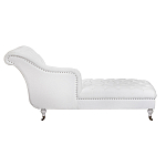 Кушетка белая с мягкой обивкой из велюра Michael Couch варинант исполнения - 2 | Loft Concept в Самаре