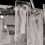 Люстра круглая с подвесными прямоугольными пластинами из стекла Glacier Panels варинант исполнения - 9 | Loft Concept в Самаре