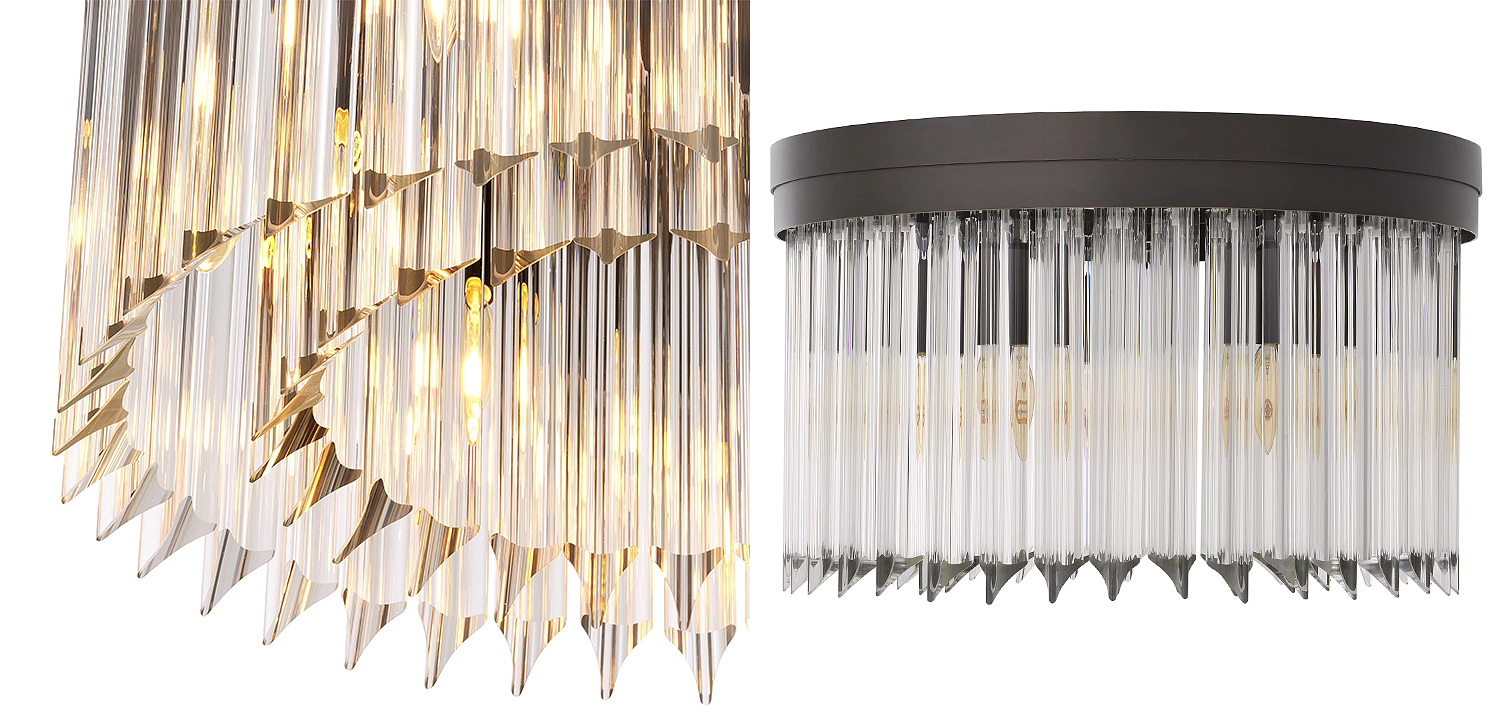 Потолочный светильник Eichholtz Ceiling Lamp Evina Bronze Потолочный светильник Eichholtz Ceiling Lamp Evina Bronze - Loft-Concept в Самаре