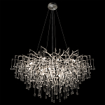 Люстра подвесная с прозрачными стеклянными подвесками в форме капель Диаметр 100 см Droplet Chandelier варинант исполнения - 15 | Loft Concept в Самаре