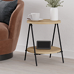 Стол приставной с 2-мя круглыми столешницами из дерева ESSEL OAK варинант исполнения - 7 | Loft Concept в Самаре