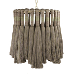 Подвесной светильник круглый плетеный с бахромой Braided Bundle of Ears варинант исполнения - 1 | Loft Concept в Самаре