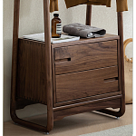 Вешалка деревянная с 2- мя ящиками Moon Walnut Furniture варинант исполнения - 7 | Loft Concept в Самаре