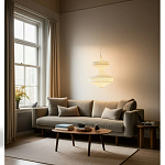 Подвесной вязаный белый светильник «Моника» варинант исполнения - 3 | Loft Concept в Самаре