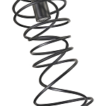 Подвесной светильник светодиодный из металла со спиральным декоративным элементом черный Metal Spiral варинант исполнения - 5 | Loft Concept в Самаре