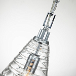 Подвесной светильник с прозрачным рельефным стеклянным плафоном в форме конуса Feiss варинант исполнения - 5 | Loft Concept в Самаре