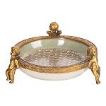 Чаша фарфоровая на бронзовых ножках в виде ангелов Porcelain Angels of Paradise варинант исполнения - 1 | Loft Concept в Самаре