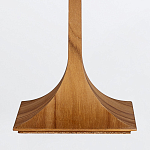 Настольная лампа со скошенным конусовидным абажуром и фигурной ножкой в цвете тик Accord Lighting варинант исполнения - 5 | Loft Concept в Самаре