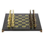 Шахматы Ренессанс из бронзы с доской из натурального камня Змеевик Decorative Thematic Chess варинант исполнения - 1 | Loft Concept в Самаре