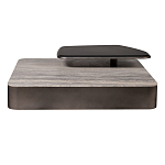 Столик журнальный квадратный  с полкой Sculptural Marble Accent с мрамором  варинант исполнения - 1 | Loft Concept в Самаре