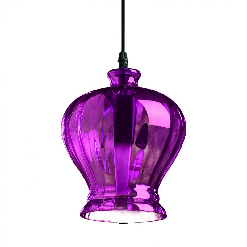 Подвесной светильник Geometry Glass Purpur Bell Pendant Сиреневый Подвесной светильник Geometry Glass Purpur Bell Pendant Сиреневый в Самаре | Loft Concept
