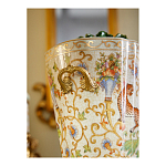 Кашпо с растительным и животным орнаментом на бронзовых ножках Turquoise Blooming Garden варинант исполнения - 7 | Loft Concept в Самаре