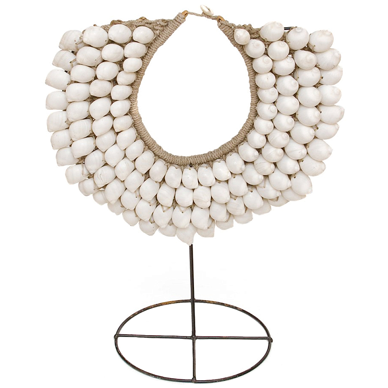 Этническое ожерелье из ракушек на подставке White Shells Necklace Белый Коричневый винтаж Этническое ожерелье из ракушек на подставке White Shells Necklace Белый Коричневый винтаж в Самаре | Loft Concept