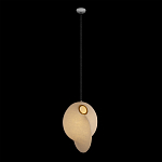 Подвесной светильник белый с фигурным тканевым плафоном White Whirlwinds варинант исполнения - 2 | Loft Concept в Самаре