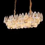 Люстра овальная с многослойными белыми и прозрачными подвесками Character Chandelier варинант исполнения - 5 | Loft Concept в Самаре