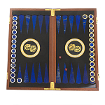 Нарды настольные из натурального камня лазурит и долерит Backgammon from Stone варинант исполнения - 1 | Loft Concept в Самаре