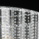 Люстра круглая на цепи цвета хром с прозрачными рельефными хрустальными пластинами Textured Glass Chandelier варинант исполнения - 8 | Loft Concept в Самаре