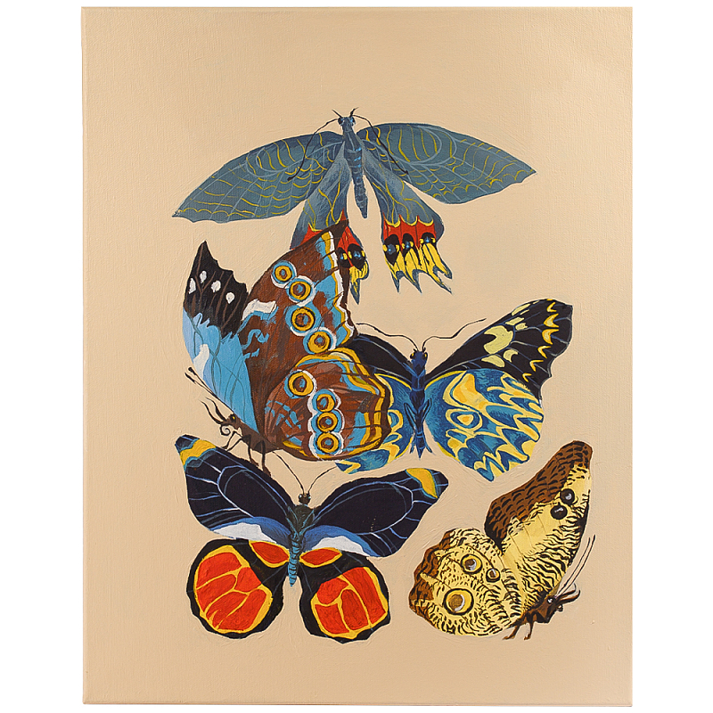 Картина Бабочки The Beauty of Butterflies Бежевый Мульти Картина Бабочки The Beauty of Butterflies Бежевый Мульти в Самаре | Loft Concept