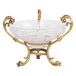 Чаша из прозрачного рельефного стекла на бронзовой подставке Eden Garden варинант исполнения - 1 | Loft Concept в Самаре