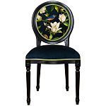Стул чёрный из натурального бука с изображением птица в саду Blooming Magnolias варинант исполнения - 1 | Loft Concept в Самаре