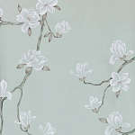 Обои ручная роспись Magnolia Canopy Original Colourway on Adam Grey dyed silk варинант исполнения - 1 | Loft Concept в Самаре