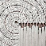 Художественный Гобелен Макраме White Disk Harmony варинант исполнения - 1 | Loft Concept в Самаре