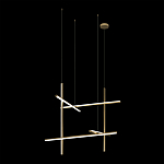 Люстра с 6-ю  пересекающимися цилиндрическими плафонами на тонких тросах Trumpet tube варинант исполнения - 7 | Loft Concept в Самаре