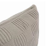 Подушка из хлопка рельефной вязки серого цвета Eden Line варинант исполнения - 2 | Loft Concept в Самаре