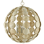 Люстра в форме шара с декором из круглых декоративных элементов Texture Discs варинант исполнения - 2 | Loft Concept в Самаре