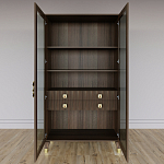 Дизайнерский шкаф витрина Elsa Dreams Walnut с 4-мя ящиками варинант исполнения - 6 | Loft Concept в Самаре
