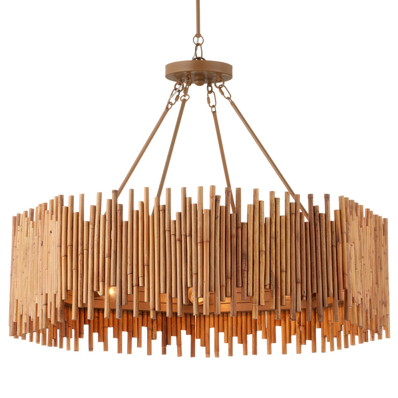 Люстра с абажуром из ротанга Wicker Furniture Бежевый в Самаре | Loft Concept 