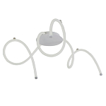 Люстра белого цвета с тремя изогнутыми светодиоидными плафонами Luke Lampco Tracer Lamp варинант исполнения - 1 | Loft Concept в Самаре